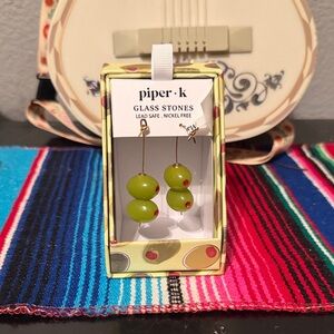 Piper K Green green olive 🫒 Earrings